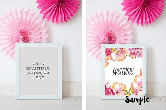 Party Mockup Frame Wedding White Frame Mockup 10 X