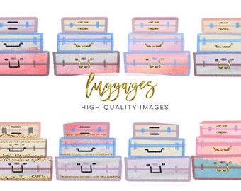 travel luggage stickers vintage travel images instant etsy