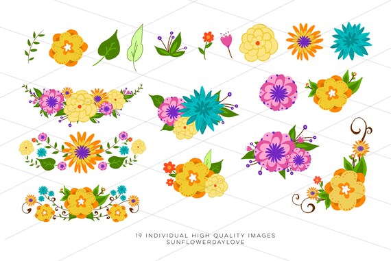 Mexicaanse Papieren Bloemen Clipart Papel Picado Vector Design
