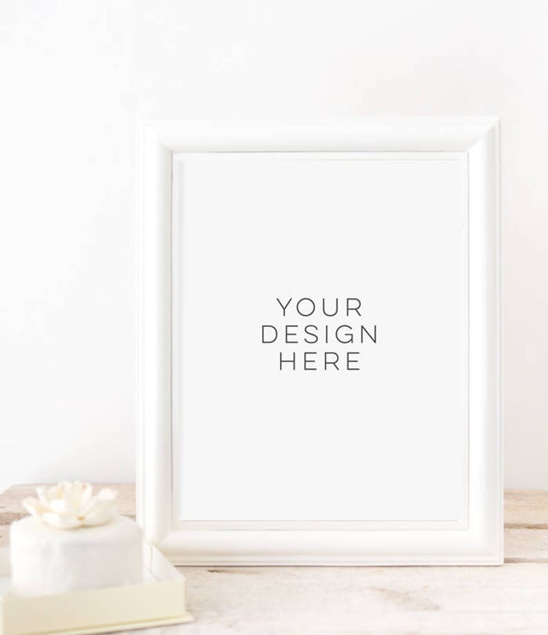Digital print mockup 8x10 DIGITAL White Frame Mockup 16x20