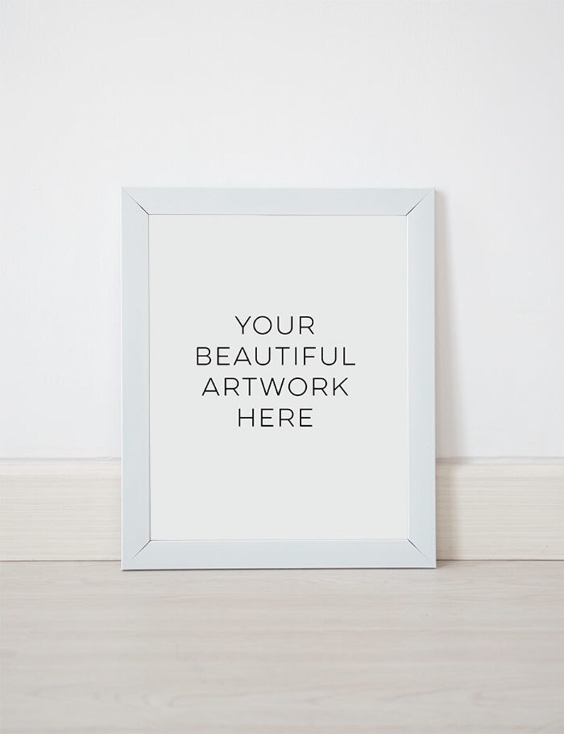 Download Plain interior photo mockup frame White Frame Mock-up 8x10 ...