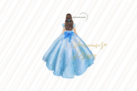カンバディアキルト♡pastel blue single Pastel Blue Princess Watercolor Clipart, Pastel Blue