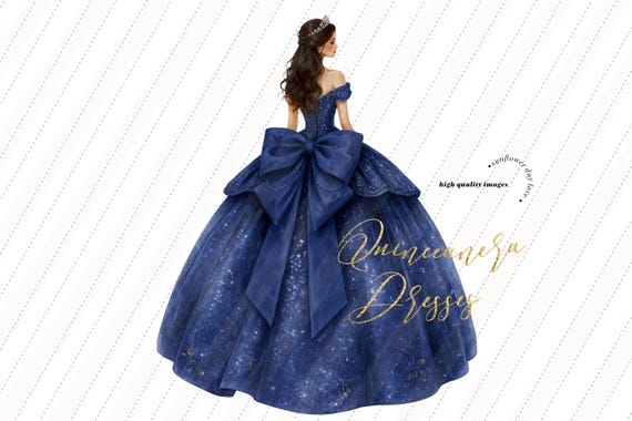 blue 15s dresses Navy Quinceanera Bow Dress Clipart PNG, Princess Silver Crown Glitter Ball Gown Digital Download, Navy Blue Dress Illustration, S530 campaign:vday-26 These 2000s Fashion Trends Color:As Photo(White) shoulder neckline adds a