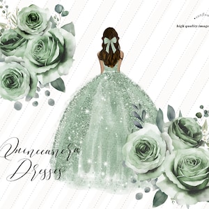 Floral Green Dress - Etsy