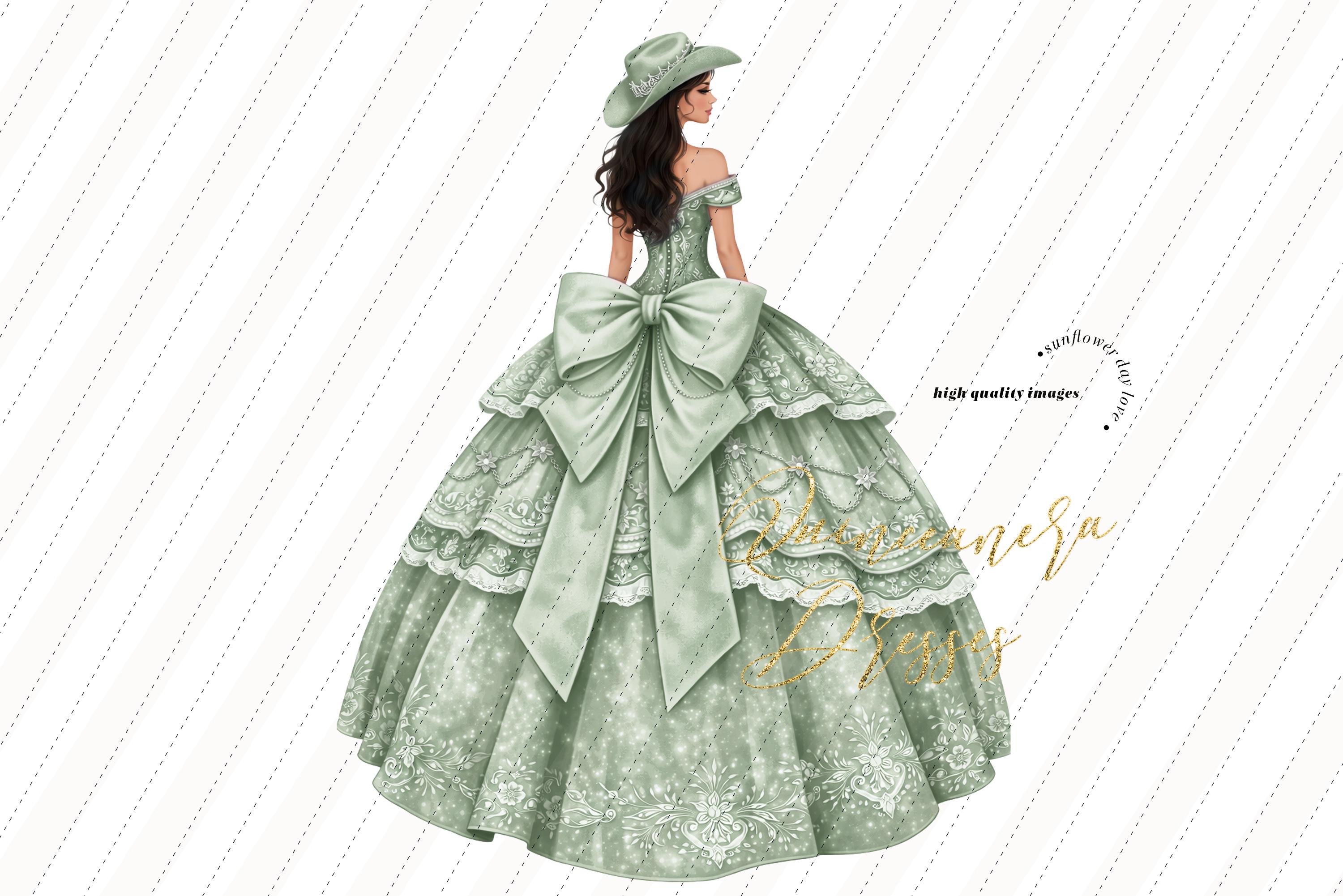 Western Green Dress - Etsy