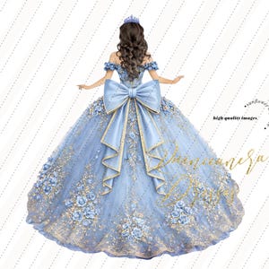 slim fit dress slacks Blue Ball Gown Quinceanera Dress Sweet 16 years party gown prom dresse –  Siaoryne main image 1