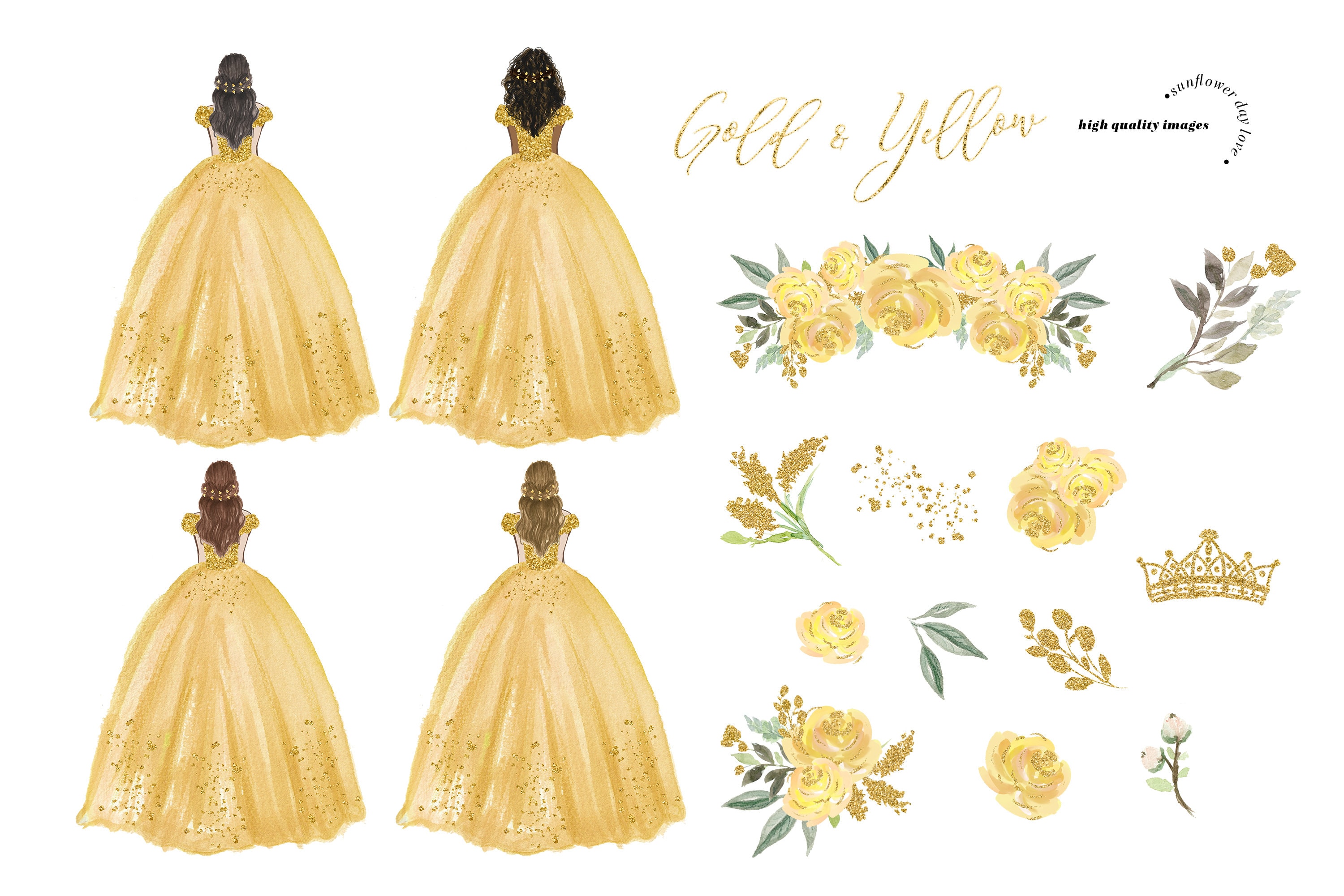 Vestido de quinceañera amarillo clearance
