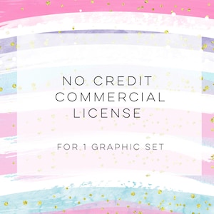 No Credit Commercial License, Commercial Use License, No Credit Required, Clip art license, Commercial use clip art, commercial use paper