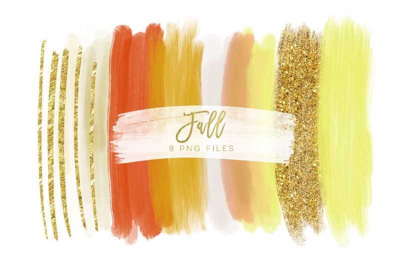 Download Autumn Brush Strokes Clip Art Hand Painted Clip art ...