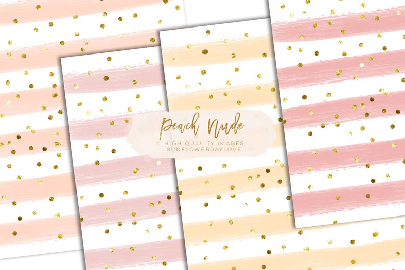 Wedding invite DIY Blush pink Splatters Peach Nude digital paper Pink Gold Background Pale Pink confetti Watercolor Brush Strokes paper