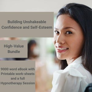 Unlock Confidence Hypnosis MP3 + eBook Bundle | Build Self-Esteem & Inner Strength | Boost Self-Belief with Worksheets and Empowerment Guide