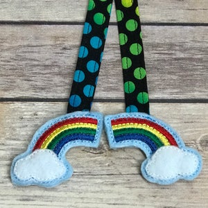 RAINBOW Reach Straps. Rainbows Carrier Charms. Tula. Emeibaby. Lillebaby. Pikkolo. Happy Baby. Chimparoo. Free to Grow. Boba. Carrier Decor. image 1