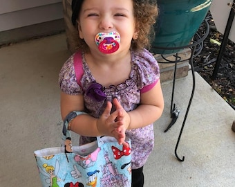 Custom Fabric Toddler Tote: Handmade Small Cotton Purse