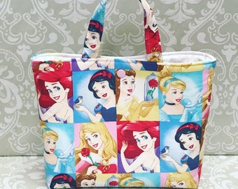 PRINCESS TODDLER TOTE. Small Tote. Toddler Purse. Child's Tote. Small Purse. Unique Child's Gift! Travel Tote. Child's Purse. Gift for Girl.