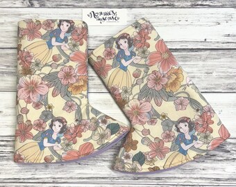 Watercolor Baby Carrier Drool Pads: Belle, Jasmine, Crella. Fits most baby carriers!
