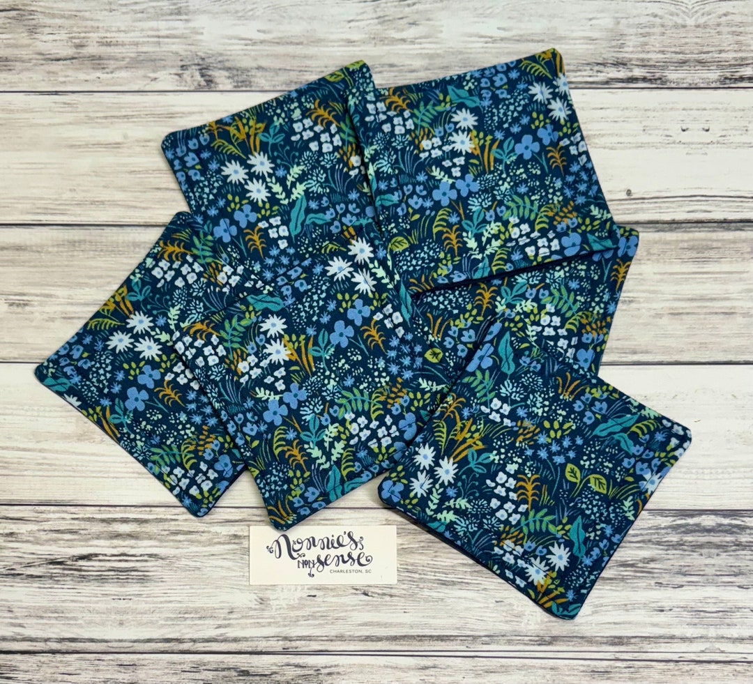 Rifle Paper Co. Floral Quilted Coasters: Absorbent Drink Coasters - Etsy