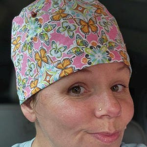 CUSTOM SCRUB CAP. Unisex. Elastic Back Toggle Tie. Surgical. European Scrub Cap. 1 Size Fits Most. You choose fabrics! Long or Short Hair.