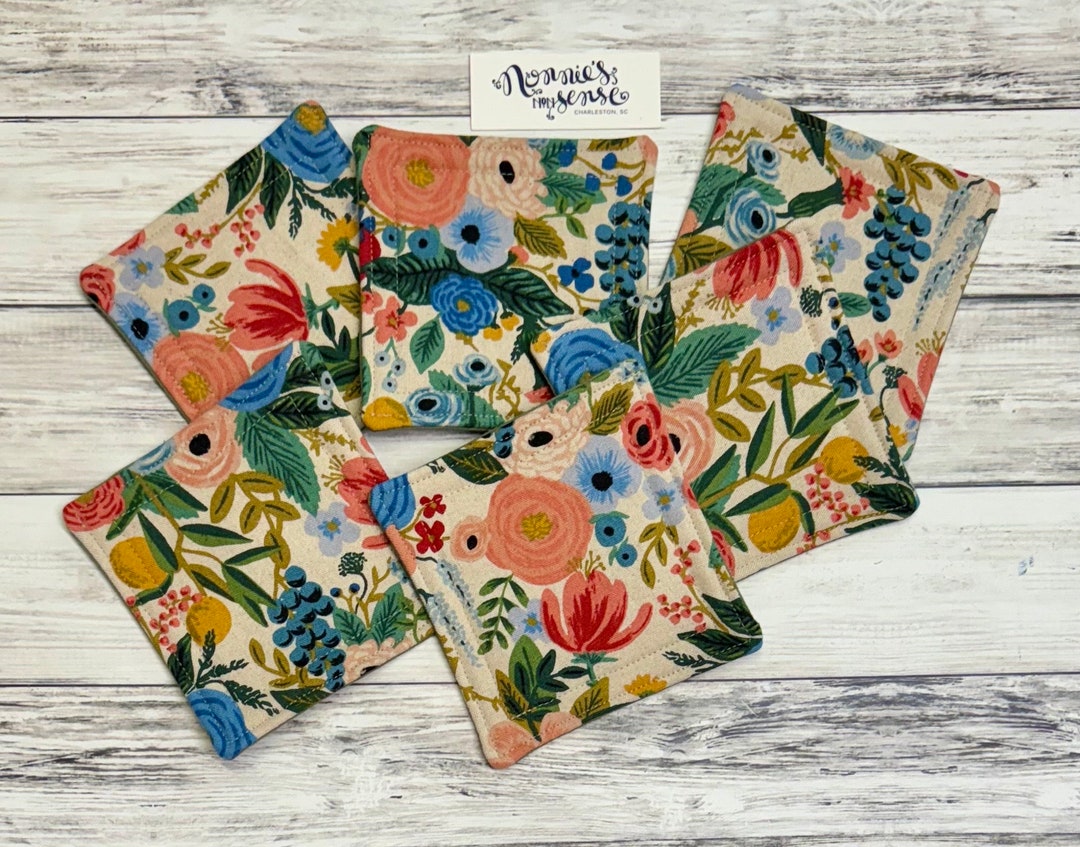 Rifle Paper Co. Quilted Fabric Coasters: Garden Party Collection - Etsy
