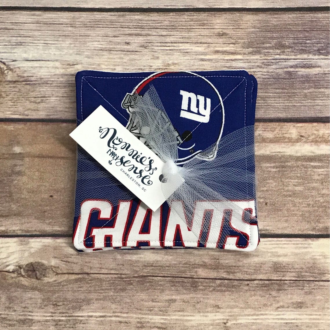 NY GIANTS Fabric Coasters New York Giants. Game Day Coasters. Etsy