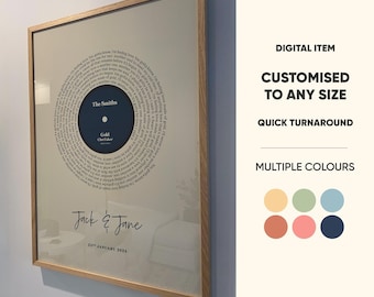 Gepersonaliseerde vinylplaatnummer - custom muziekkunstcadeau