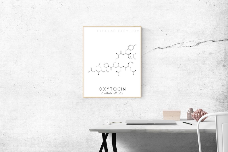 Molecule Printable Art Set 3 Caffeine, Oxytocin & Adrenaline Digital Print Molecular Structure Chemistry Printable Instant Download image 7