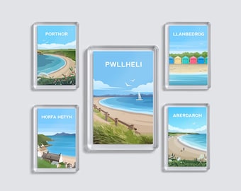 Llyn Peninsula Wales Acrylic Fridge Magnets | Welsh Travel Art