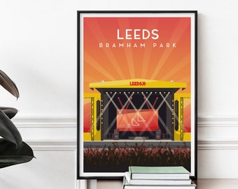 Leeds Festival Art Print, Bramham Park England Poster, British Music Festival Wall Art