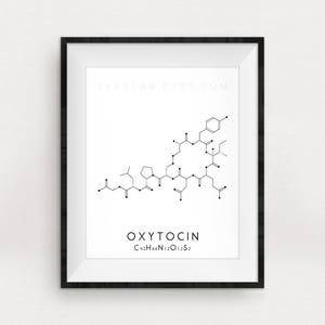 Molecule Printable Art Set 3 Caffeine, Oxytocin & Adrenaline Digital Print Molecular Structure Chemistry Printable Instant Download image 6