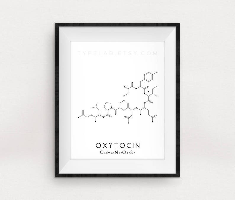 Molecule Printable Art Set 3 Caffeine, Oxytocin & Adrenaline Digital Print Molecular Structure Chemistry Printable Instant Download image 6