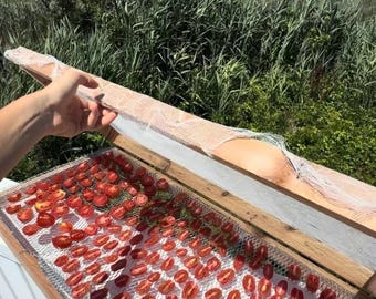 Handmade Sun Dried Tomato Tray - Wood Frame with Wire Mesh and Cheesecloth - Made to Order - Italian American Gift Idea