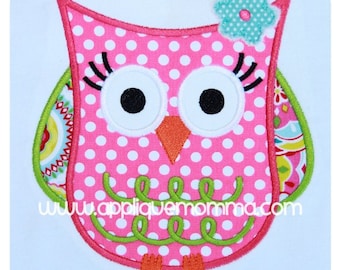 Owl 5 Applique Design