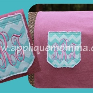 Raggy Faux Pocket 1 Applique Design