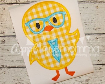 Mr. Easter Chick Applique Design