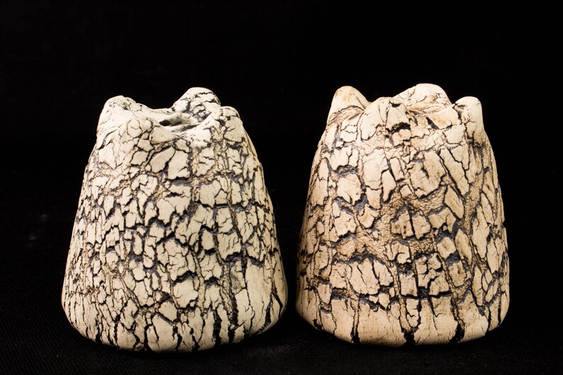 Ceramic Pot rustic Rock planter Bonsai pots Containers Wood bark texture PM021 Vintage planter