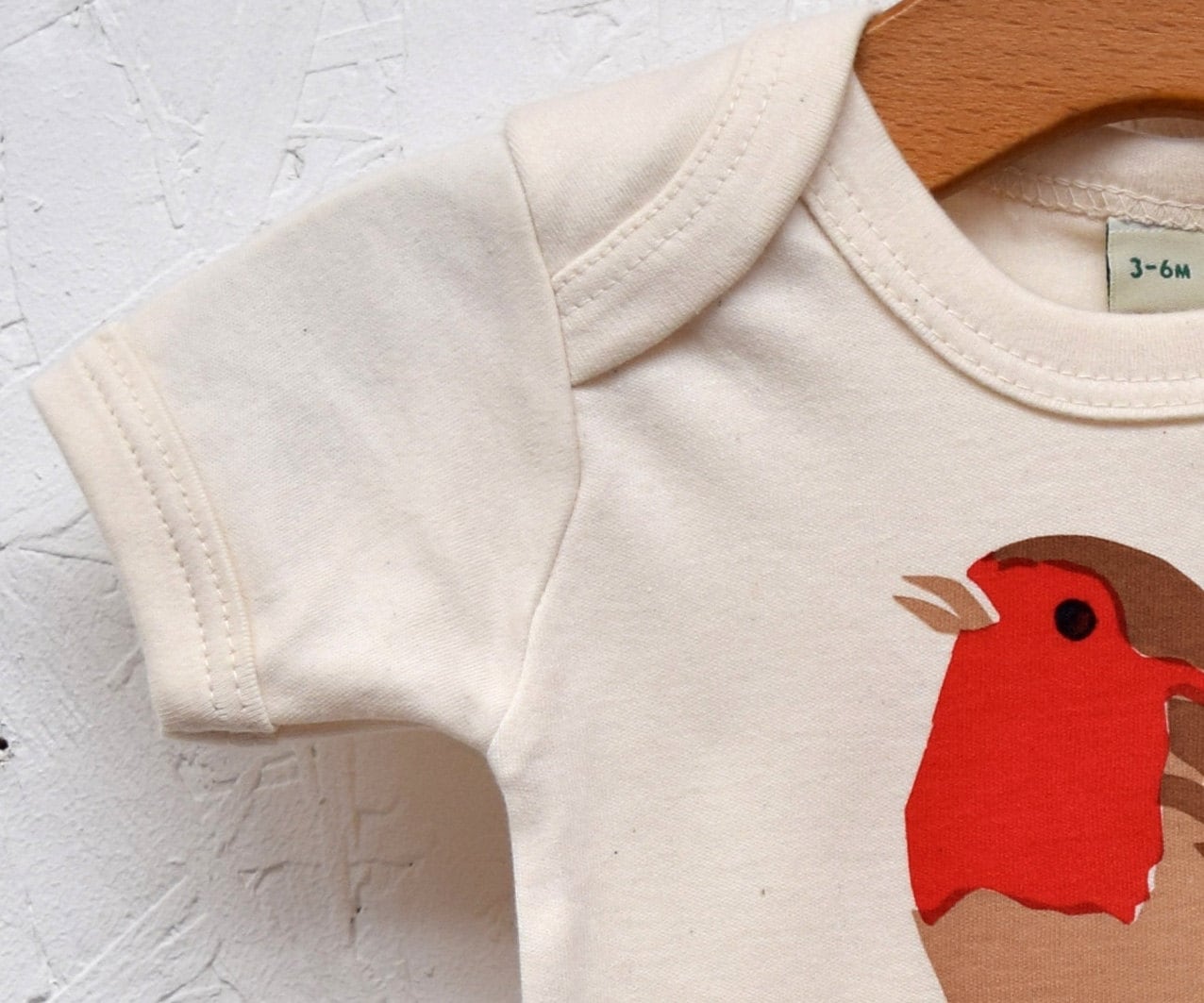 Robin Baby Bodysuit in Organic Cotton. Baby One-piece. Baby