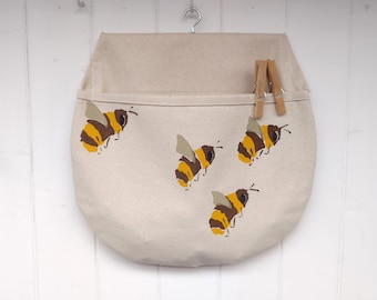 Bolsa de lavandería Bumblebee: organizador de lavandería de algodón orgánico