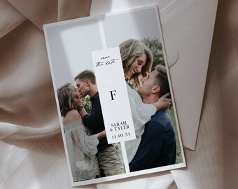 no. 1 save the date || wedding stationery, invitation suite, minimal, calligraphy, simple, elegant, beautiful