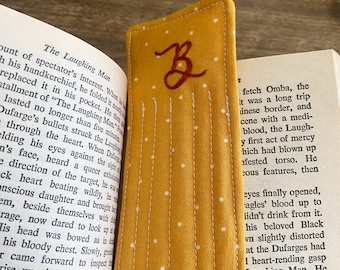 Personalized quilted bookmark, personalized bookmark, bookmark, gifts for book lovers, gifts for readers, personalized gifts, book accessory