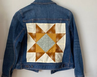 Quilt block Jean jacket