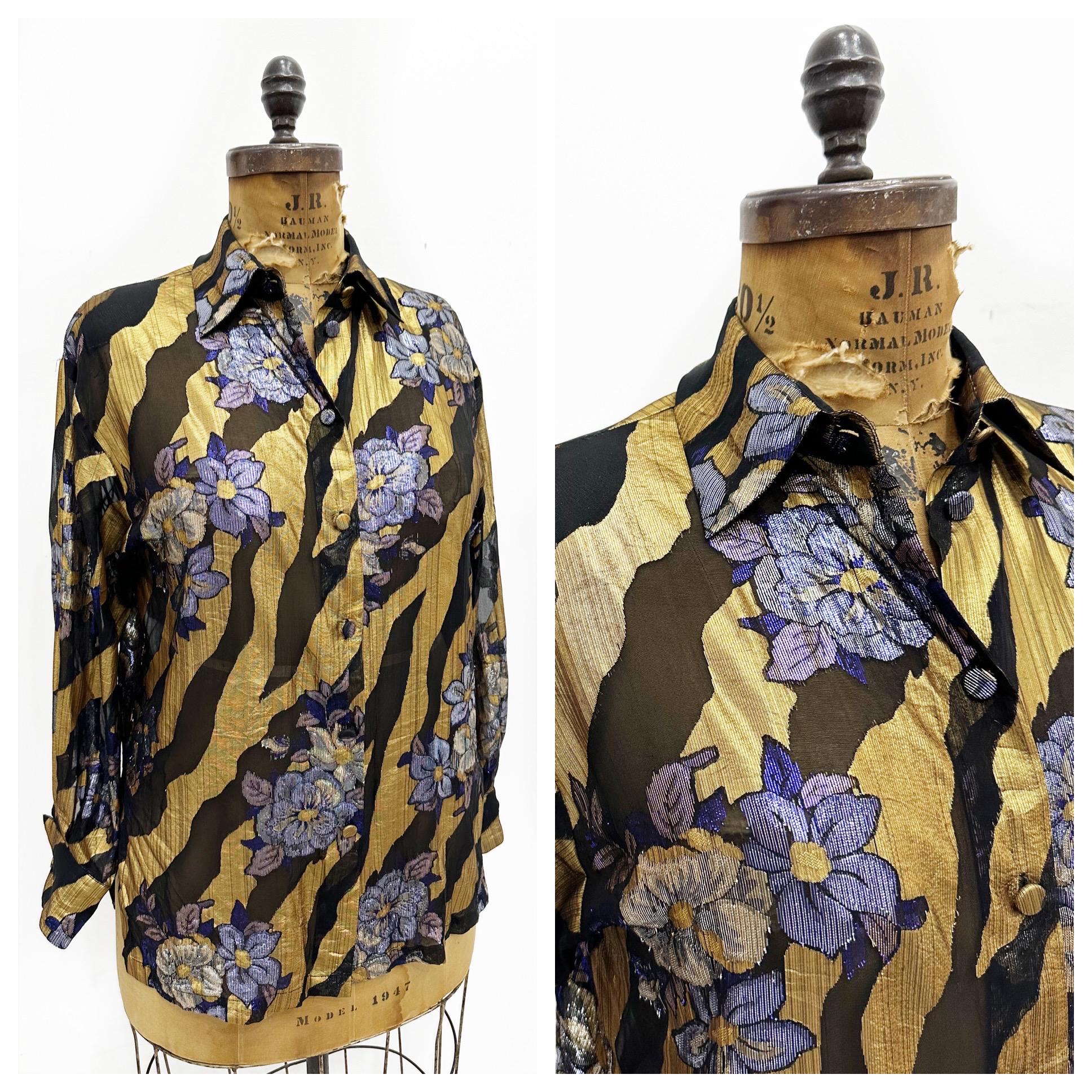 gold sheer shirt