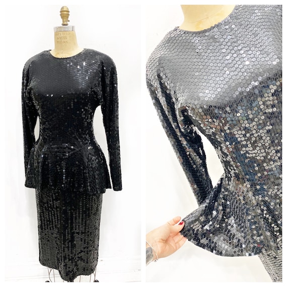 Glitter peplum dress hot sale