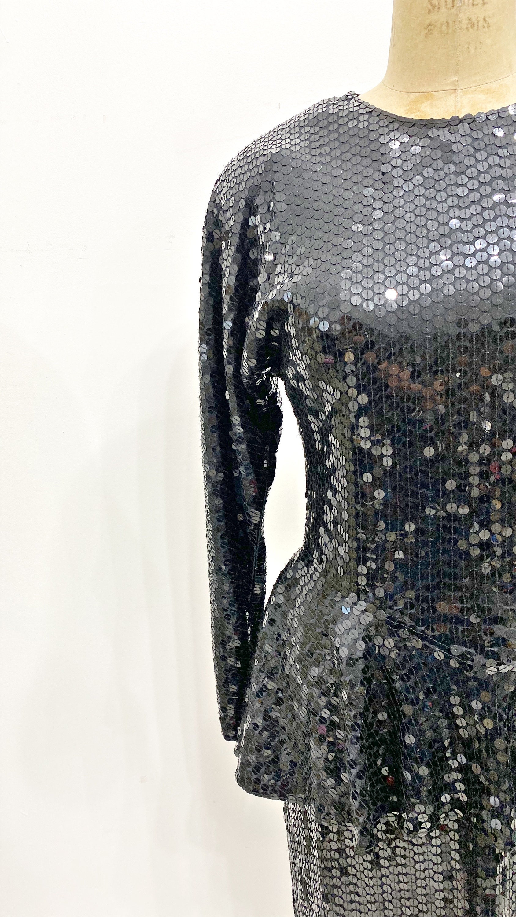 Glamourous Black Sequin Peplum Evening Dress. Size M. - Etsy Glamourous Black Sequin Peplum Evening Dress. Size M. - Etsy