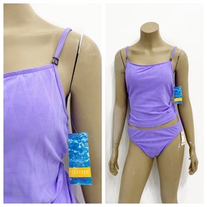 Lavender deadstock full coverage tankini bathing suit. Size M/L.