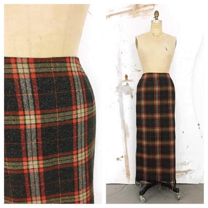 Vintage Plaid Maxi Skirt Plus Size Vintage Plaid Maxi Skirt Plus Size