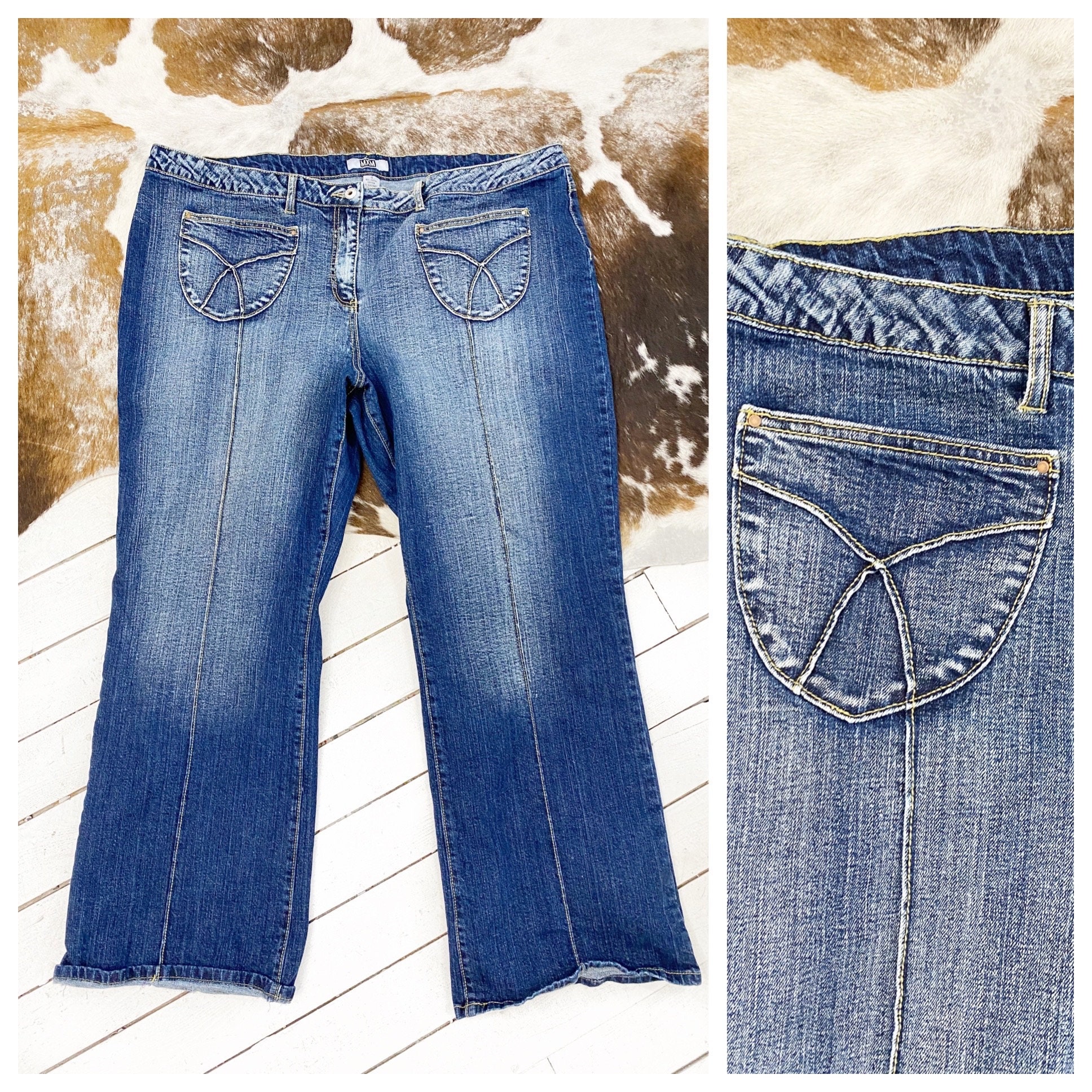 【Anyone more】Tico y2k Belt Washing Bootcut Denim Pants Y2K side washing belt boots-cut jean (Denim) - GUSTA | 60