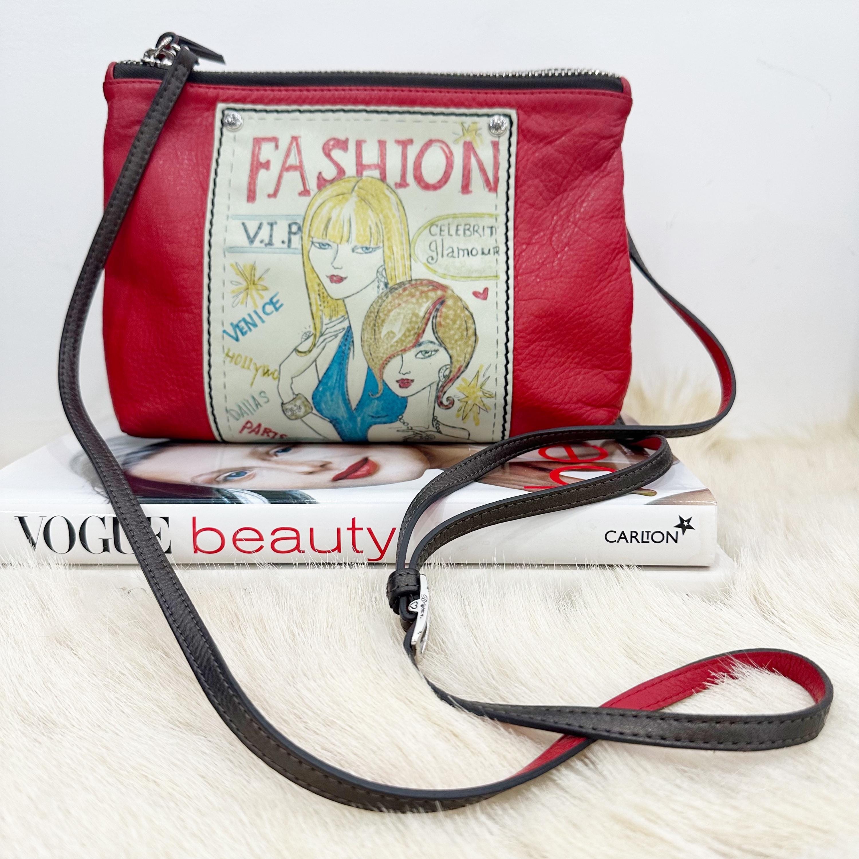 Brighton Red Leather Charming Fashion Illustration Cross 