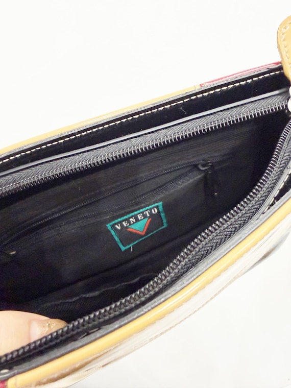 Structured colourblock pleather top handle VENETO… - image 8