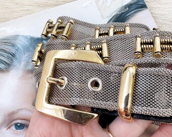 Cool Metallic Mesh Fake Ammo Belt. Size M/L. - Etsy display picture 1