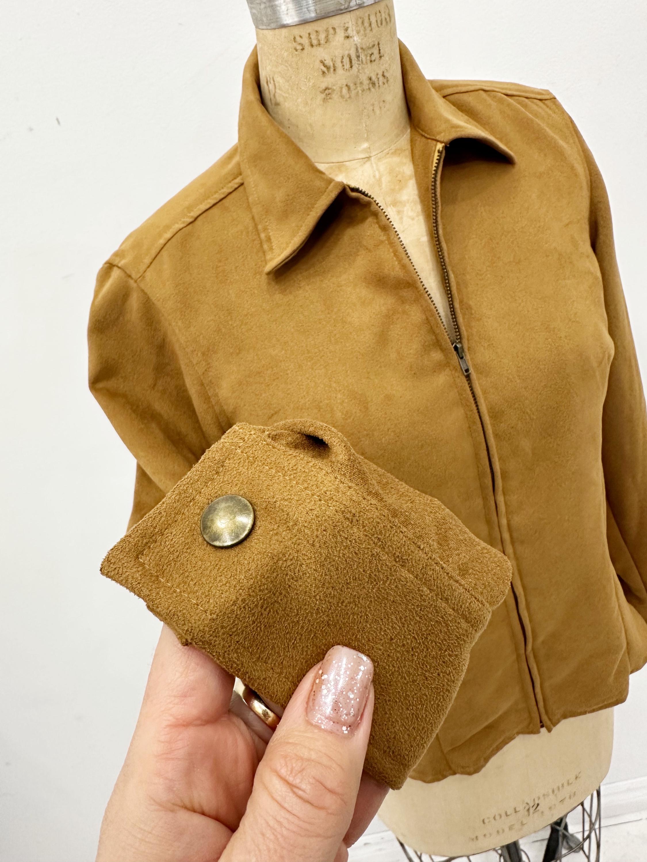 キャメル JONES WEAR フェイクスエード ジップフロント 1990 年代