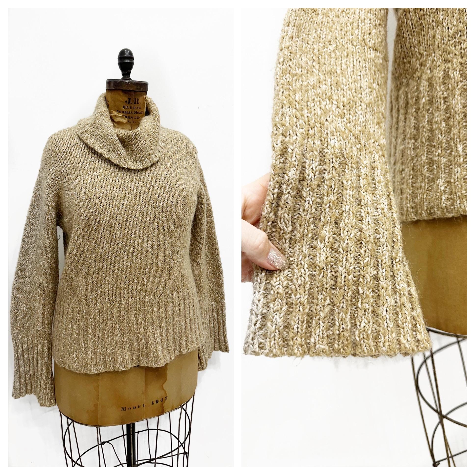 Slouchy cowl neck sweater deals